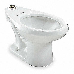 AMERICAN Vitreous China Toilet Bowl, Floor, Elongated,15 in H, 2234001.020, White
