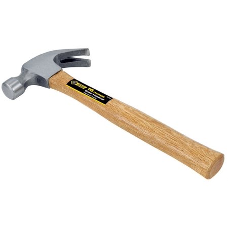 Steel Grip 16 Oz Smooth Face Claw Hammer Wood Handle