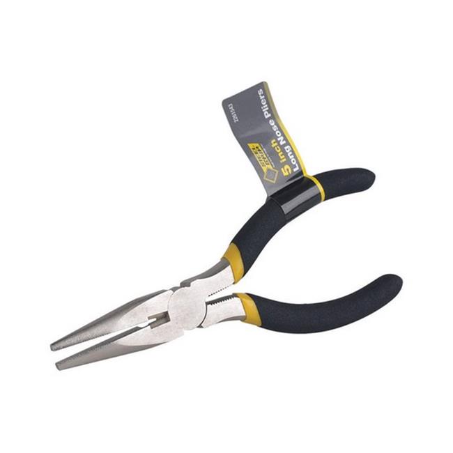 Steel Grip 5 in. Carbon Steel Long Nose Pliers
