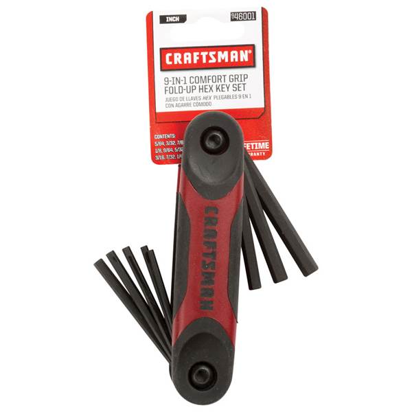 Craftsman SAE Fold-up Hex Key Set 9 Pc