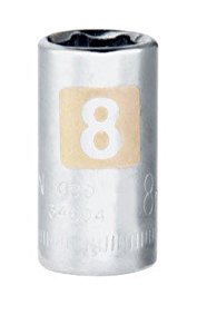 Cm Socket 1/4 Dr 8mm 6pt