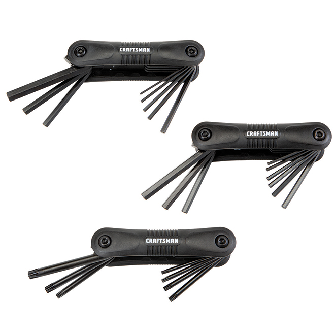 Craftsman Metric and SAE Fold-up Hex Key Set 24 Pc