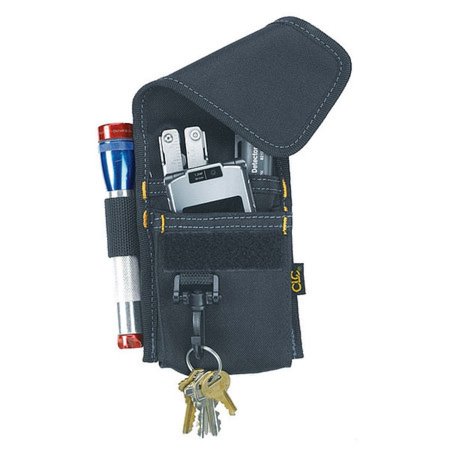 CLC 4 Pocket Polyester Fabric Tool Holder 3.5 in. L X 7 in. H Black