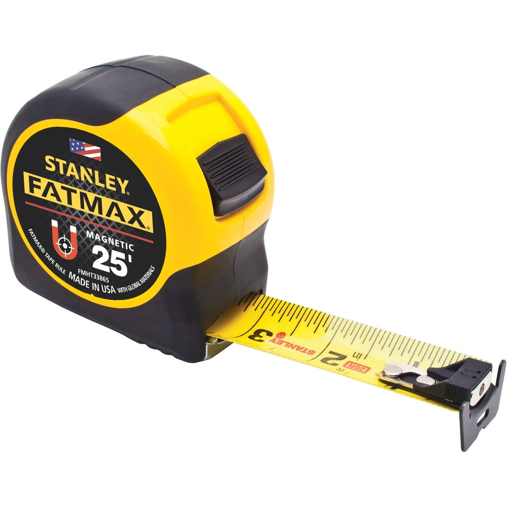 Stanley FatMax 25 Ft. L X 1.25 in. W Compact Wide Blade Magnetic Tape Measure 1 Pk