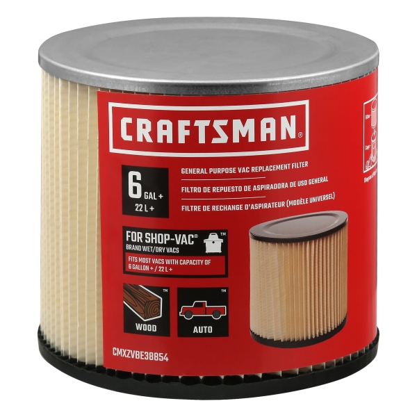 Craftsman Wet/Dry Vac Cartridge Filter 1 Pc
