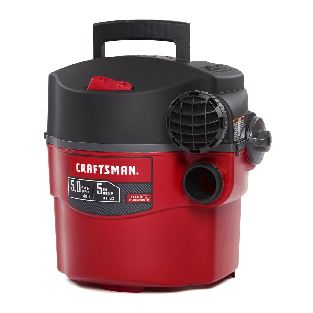 Craftsman 5 Gal Corded Wet/Dry Vacuum 5 Amps 120 V 5 HP