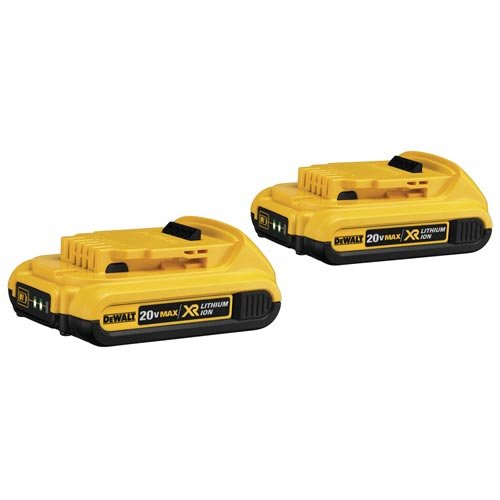 [2402733] DeWalt 20V MAX DCB203-2 2 Ah Lithium-Ion Compact Battery 2 Pc