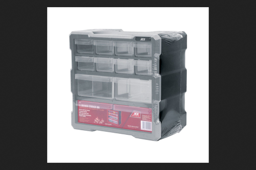 STORAGE BN 12 DRWS BK/RD