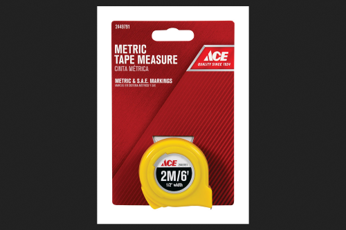 Ace 6 Ft. L X 0.5 in. W High Visibility Metric Tape Measure 1 Pk