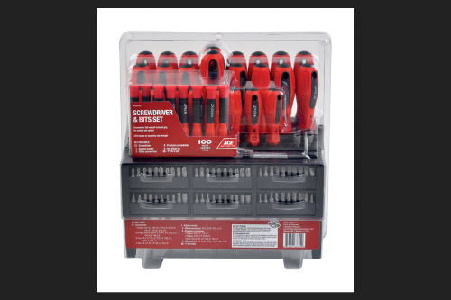 Ace Ratcheting Screwdriver and Bit Set 100 Pc