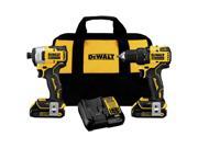 DEWALT DRILL/IMPACT KIT 20V BL