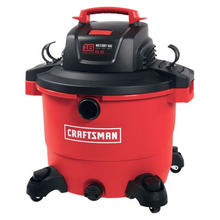 Craftsman 16 Gal Corded Wet/Dry Vacuum 12 Amps 120 V 6.5 HP