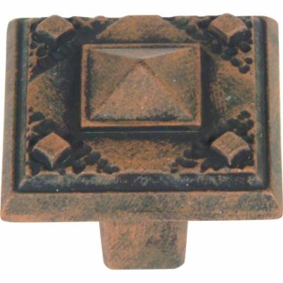 Atlas Homewares 257 Craftsman 1-1/4 Inch Square Cabinet Knob Rust