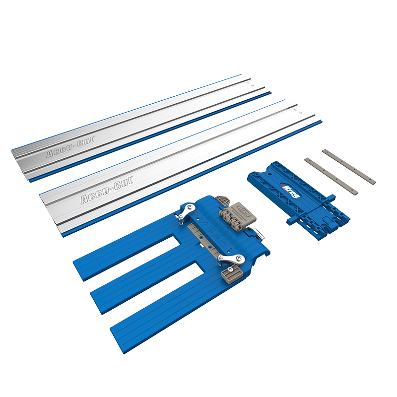 Kreg Accu-Cut Aluminum 50 in. L Saw Guide Blue/Silver 1 Pc
