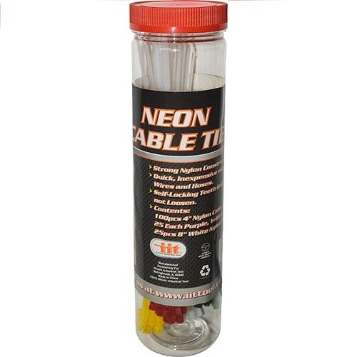 IIT 26295 Neon Cable Tie, 125 Piece