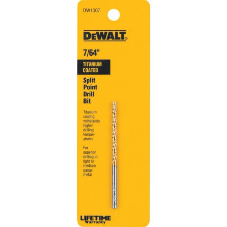 DeWalt 7/64 in. X 2-5/8 in. L High Speed Steel Split Point Drill Bit Straight Shank 2 Pc