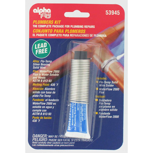 Alpha Fry 0.75 Oz Lead-Free Plumbers Kit 0.062 in. D Silver-Bearing Alloy 1 Pc