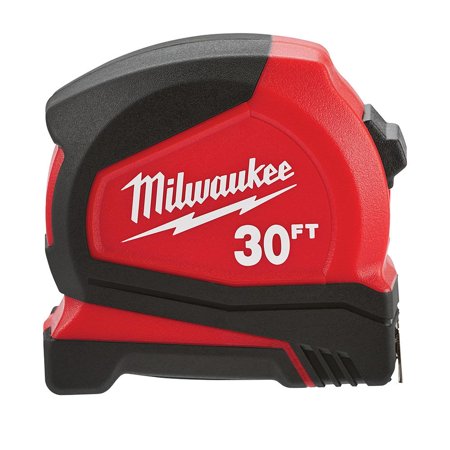 Compact 30 Ft. SAE Tape Measure with Fractional Scale and 9 Ft. Standout