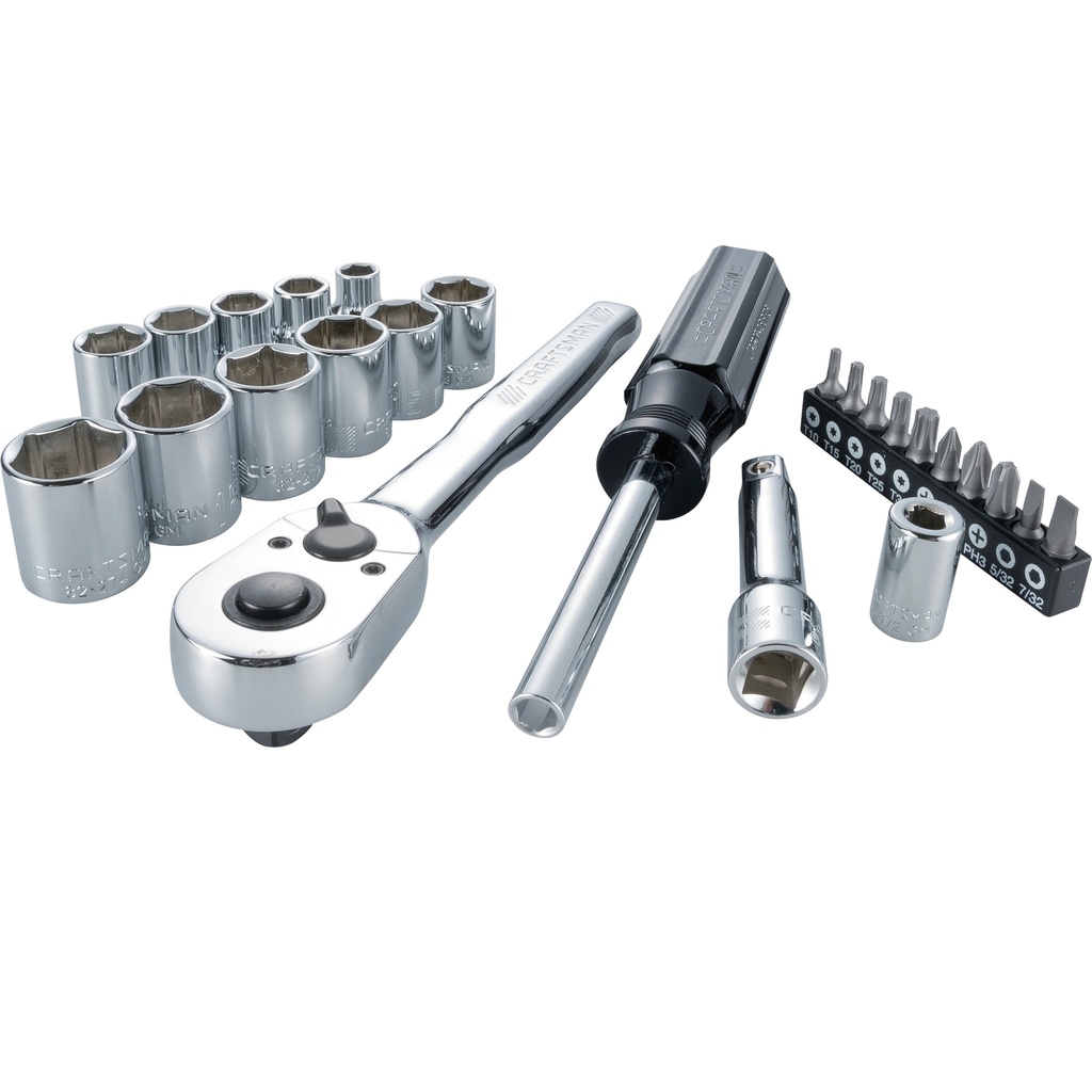 Craftsman 3/8 in. Drive Metric 6 Point Nano Mechanic's Tool Set 24 Pc