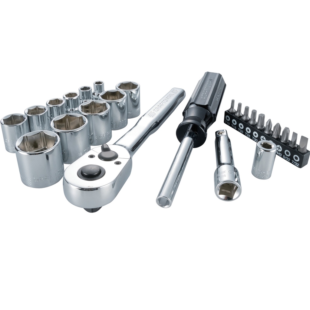 Craftsman 3/8 in. Drive SAE 6 Point Nano Mechanic's Tool Set 24 Pc