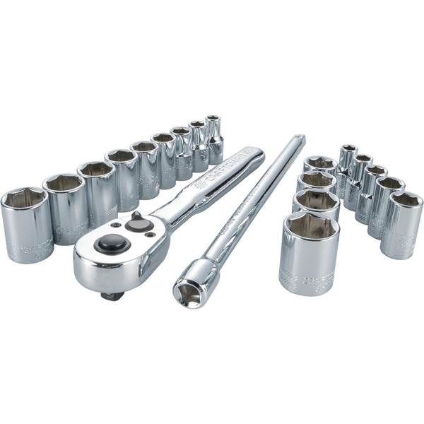 Craftsman CMMT12008 SAE/Metric 6-Point Socket Set  1/4  Drive  20-Piece