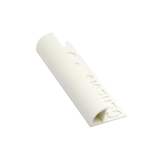 Genesis 8mm White Round Edge Tile Trim ETR808.01