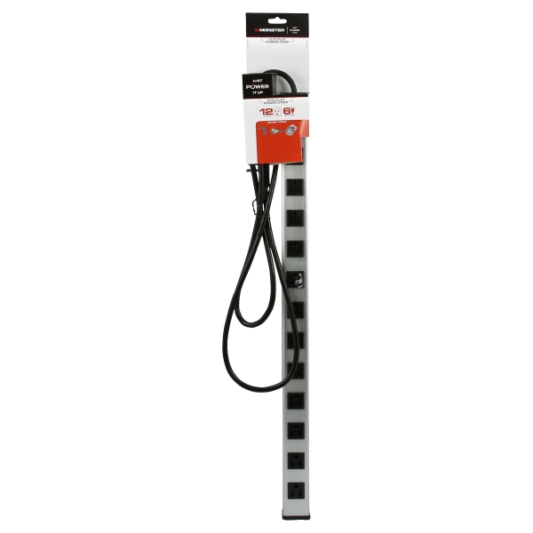 Monster Just Power It up 6 Ft. L 12 Outlets Power Strip Silver