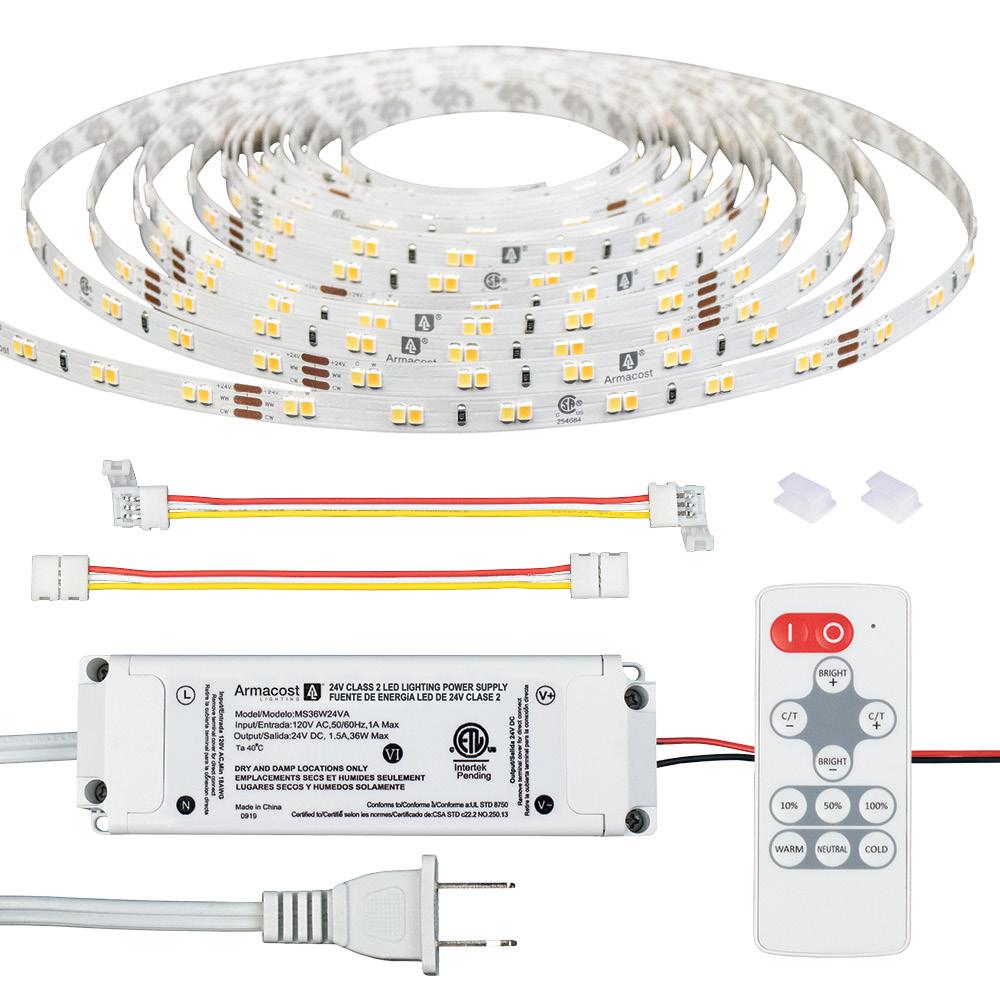 Armacost Lighting RibbonFlex Home 16 Ft. L Multicolored Plug-in LED Smart-Enabled Strip Tape Light K