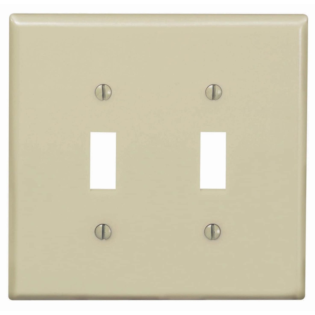 Leviton Midway Ivory 2 Gang Nylon Toggle Wall Plate 1 Pack