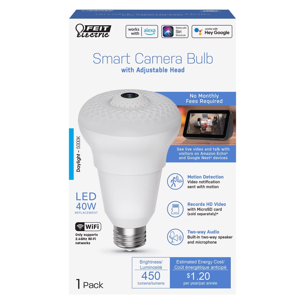 FEIT LED SMART CAMERA E26 DL 40W