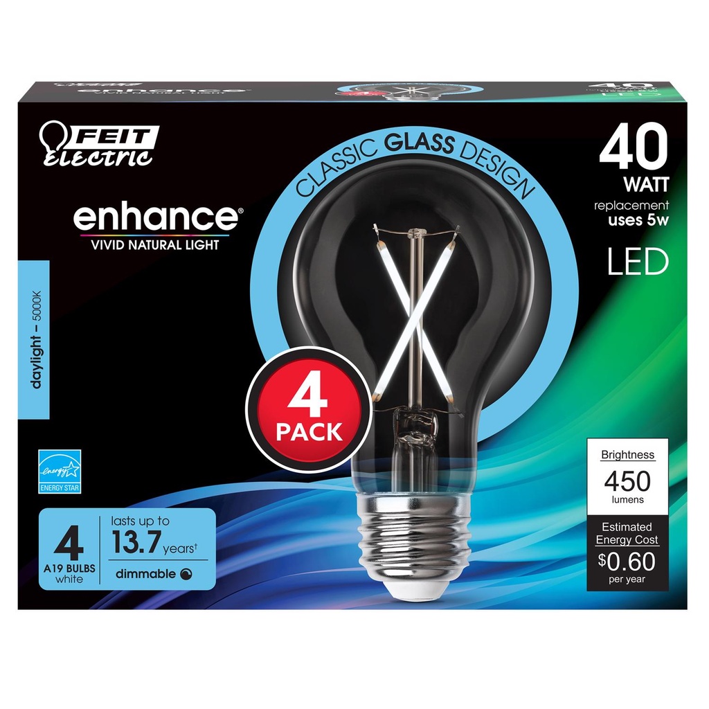 FLMNT LED BULB DYLHT 4PK