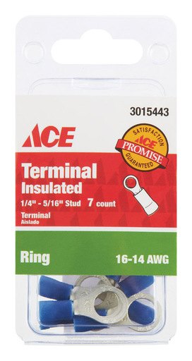 [3015443] Ace 16-14 AWG Ring Terminal Blue/Gray 7 Pk