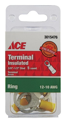Ace Ring Terminal Yellow 5 Pk