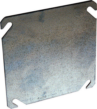 Raco Hubbell-Raco 8752-5 Flat Blank Square Cover  4-Inch
