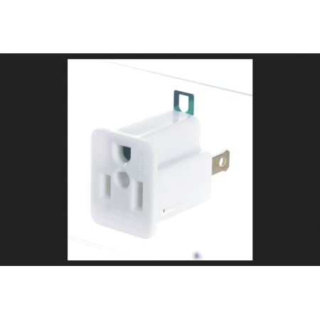 [3073954] Ace Polarized Grounding Adapter White 15 Amps 125 Volts 1 Pk