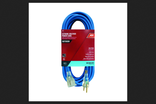 Ace Outdoor 50 Ft. L Blue Extension Cord 14/3 SJOW
