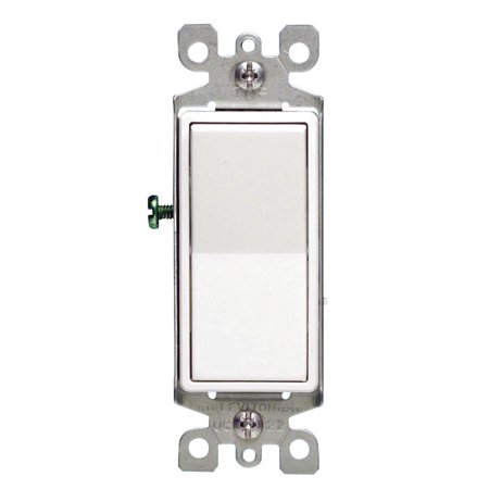 Leviton Decora 15 Amps Four Pole 4-Way / Rocker Switch White 1 Pk