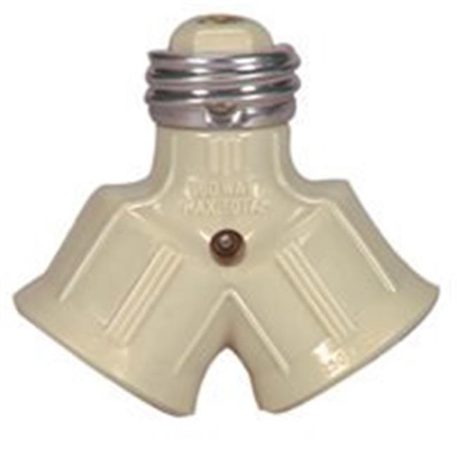 Twin Socket Adapter, Ivory