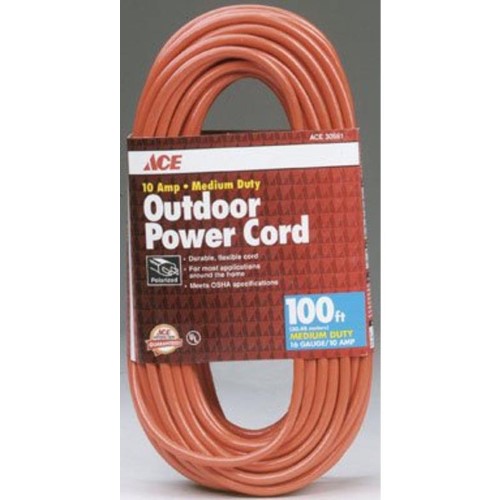 Ace Indoor or Outdoor 100 Ft. L Orange Extension Cord 16/2 SJTW