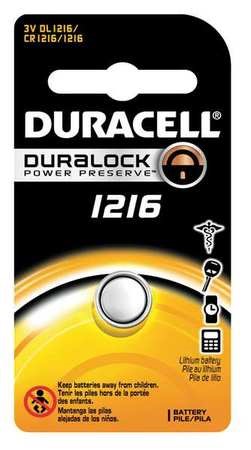 [3099199] Duracell Lithium Coin 1216 3.5 V 30 MAh Medical Battery 1 Pk