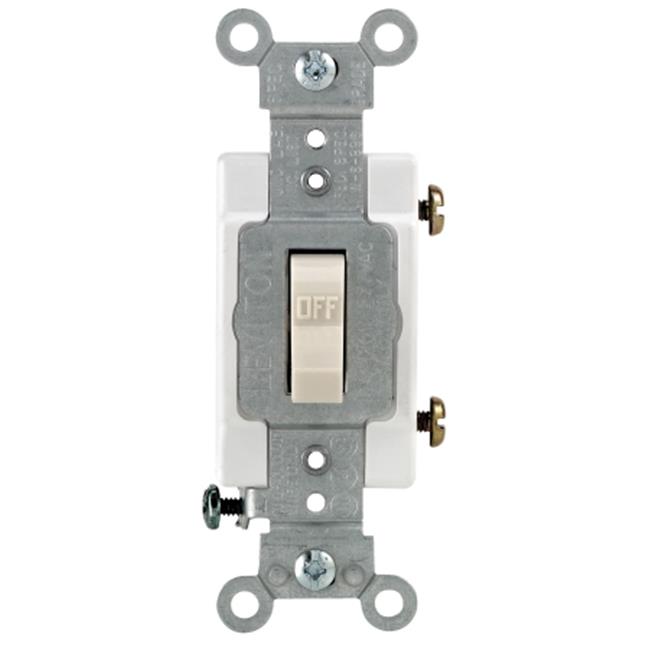Leviton Mfg S06-CS115-2TS Light Almond 15 Amp Single Pole Toggle Switch