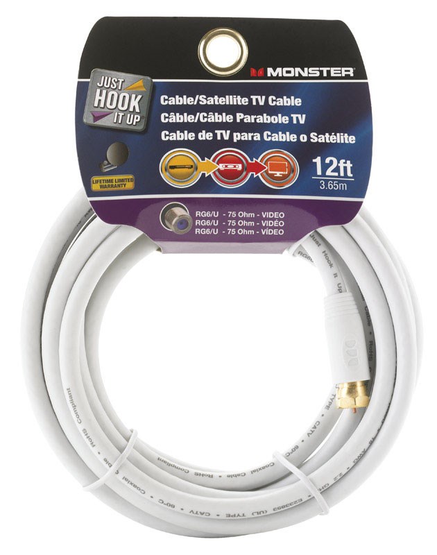 [3164183] Monster Just Hook It up 12 Ft. Video Coaxial Cable