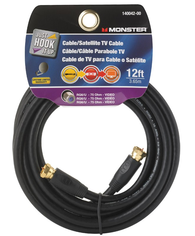 Monster Just Hook It up 12 Ft. Video Coaxial Cable