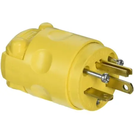 20 Amp 125-Volt Grounding Plug, Yellow 520PV