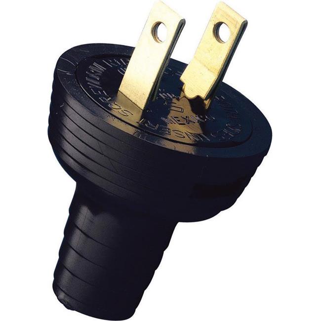 Leviton Residential Vinyl Straight Blade Plug 1-15P 18-14 AWG 2 Pole 2 Wire