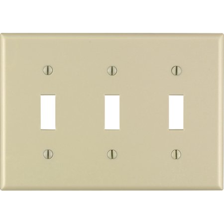 3-Gang Ivory Toggle Nylon Standard Wall Plate (1-Pack) 80711-I