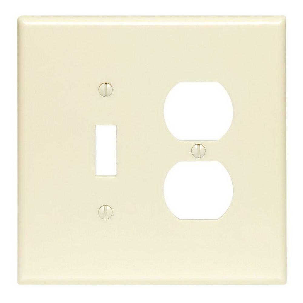 SWITCH/RECP WALPLT IVORY