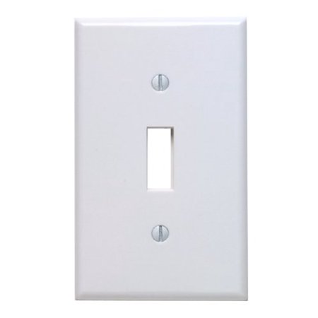 Leviton White 1 Gang Plastic Toggle Wall Plate 1 Pack