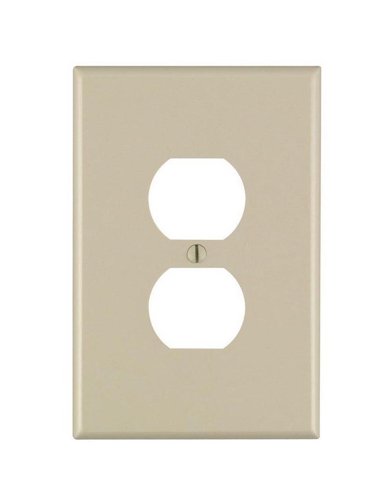 Leviton Ivory 1 Gang Nylon Duplex Outlet Wall Plate 1 Pack