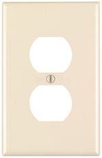 WALLPLATE RECEPT. NYLON ALMOND